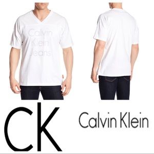 Calvin Klein Athletic V-Neck Mesh Graphic Tee